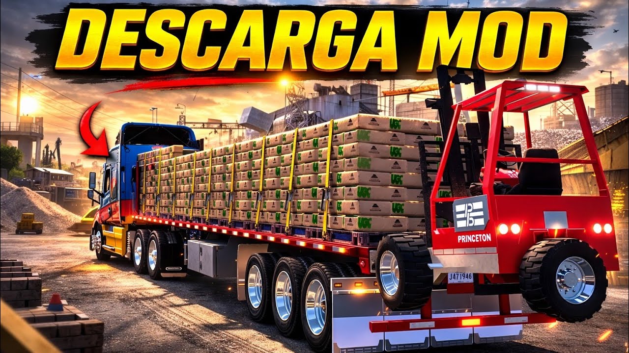 Descarga mod PLANA Barreno CON MONTACARGAS tuning MEXA 🇲🇽 1.58 American truck simulator 
