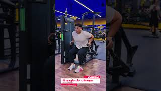 Empuje de tríceps en máquina