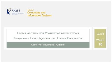 LA4CS, Chapter 10: Projection, Least Squares and Linear Regression