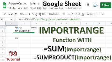 Google Sheets IMPORTRANGE Function Tutorial & Learn How to Pull Data From Other Spread Sheets