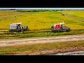 Professional KUBOTA DC105X Teamwork | Safe Rice Harvesting & Truck Transport
