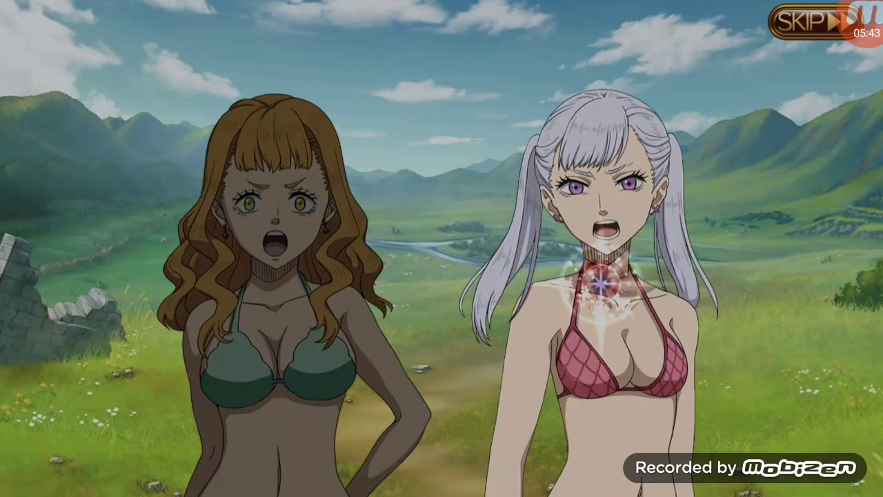 black clover phantom knights new update swimsuit noell/mimosa - YouTube.