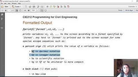 Matlab-formatted output (fprintf %f) and user-defined function-part 21