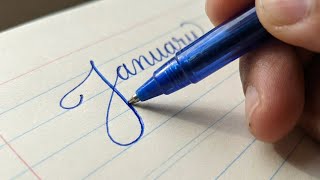 Transforming month names into masterpieces of cursive calligraphy | , #handwriting ,#satisfying , 