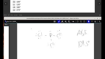 Determine the shape (geometry) of PCl3 and then decide on the appropriate bond angles