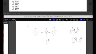 Determine the shape (geometry) of PCl3 and then decide on the appropriate bond angles