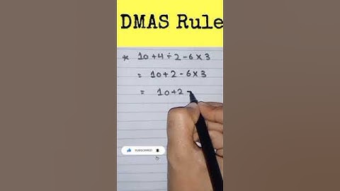 DMAS rule | DMAS rule in math | DMAS rule examples | Simple Solution | Problem solving techniques