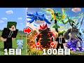経験値が50倍の世界でポケモン100日サバイバルしたらどれだけ強くなる？【マイクラ】【マインクラフト】