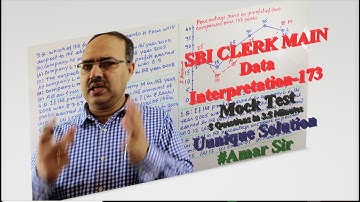 Data Interpretation-173 SBI CLERK MAIN Mock Test Unique Solution #Amar Sir