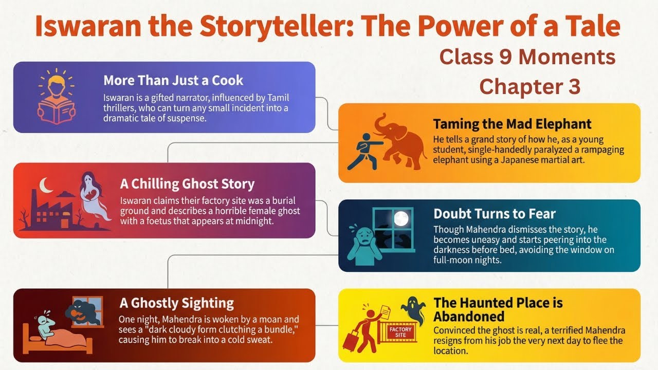 Class 9 English Moments Chapter 3: Iswaran the Storyteller | PB Academy