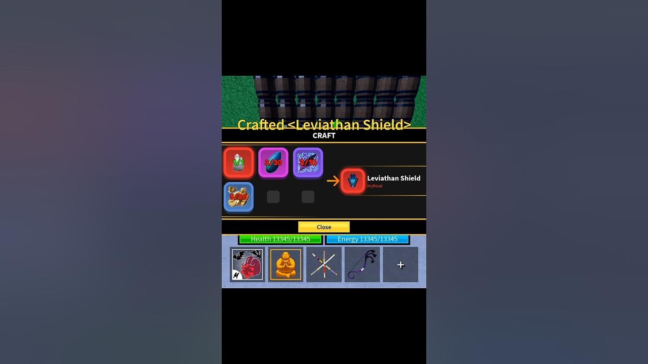 Crafting Leviathan shield in Blox Fruit // Blox Fruit YouTube