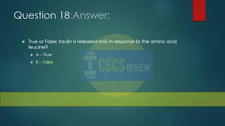 Famous FREE CSCS Review Chapter 11 Performance Enhancing Substances and Methods: Insulin True/False Profile