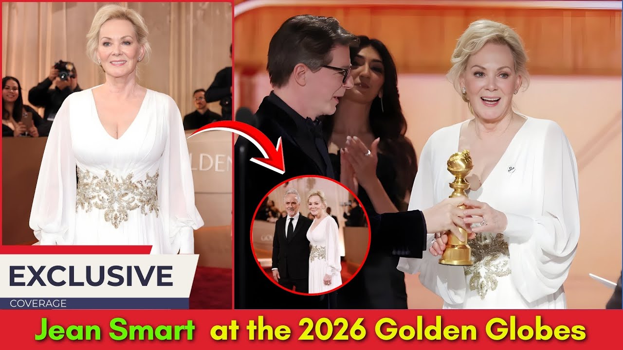 Потрясающий образ Джин Смарт в белом платье на церемонии вручения премии «Золотой глобус» 2026 го...