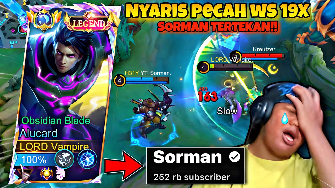 SORMAN NYARIS PECAH WS 19X! VAMPIRE BERJUANG MENANGKAN HARD GAME 🔥 | MLBB