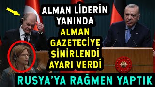 Alman Lider Hiç Beklemiyordu Alman Gazeteci̇ye Si̇ni̇rlendi̇ Salon Buz Kesti̇