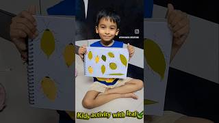 leaf craft with kids #ArtAndCraft #KidsCraft #DIYForKids #CreativeKids #DrawingForKids #FunLearning