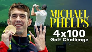 We challenged Michael Phelps to recreate his 4x100 glory... with his golf clubs