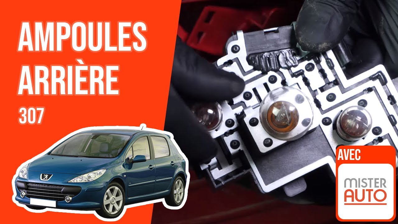 Changer les ampoules de feux arrière PEUGEOT 307 💡