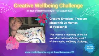 Jo Munton  Emotional Treasure Maps   Creativity Works Creative Wellbeing Challenge August 2020
