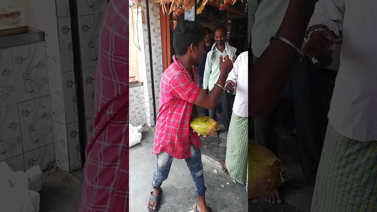 break coconut with one hand....