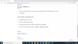 Node JS, Angular Set up and Angular Project Creation
