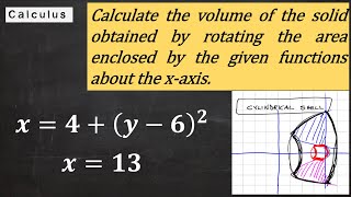 Volume (Integration) Using Cylindrical Shells Method