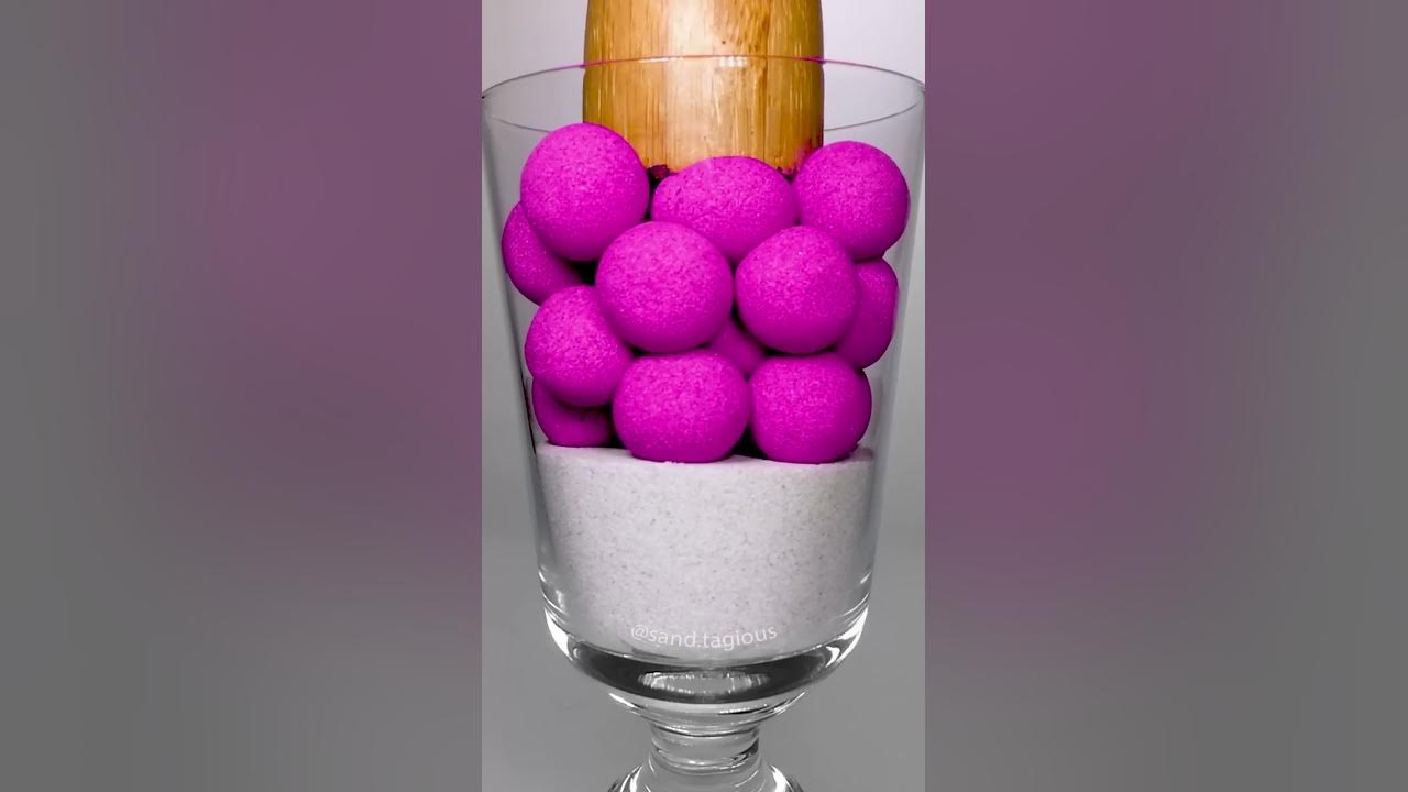Colorful Balls Drop and Squish Kinetic Sand Satisfying #shorts