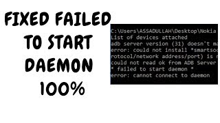 Failed to start Daemon | Fixed