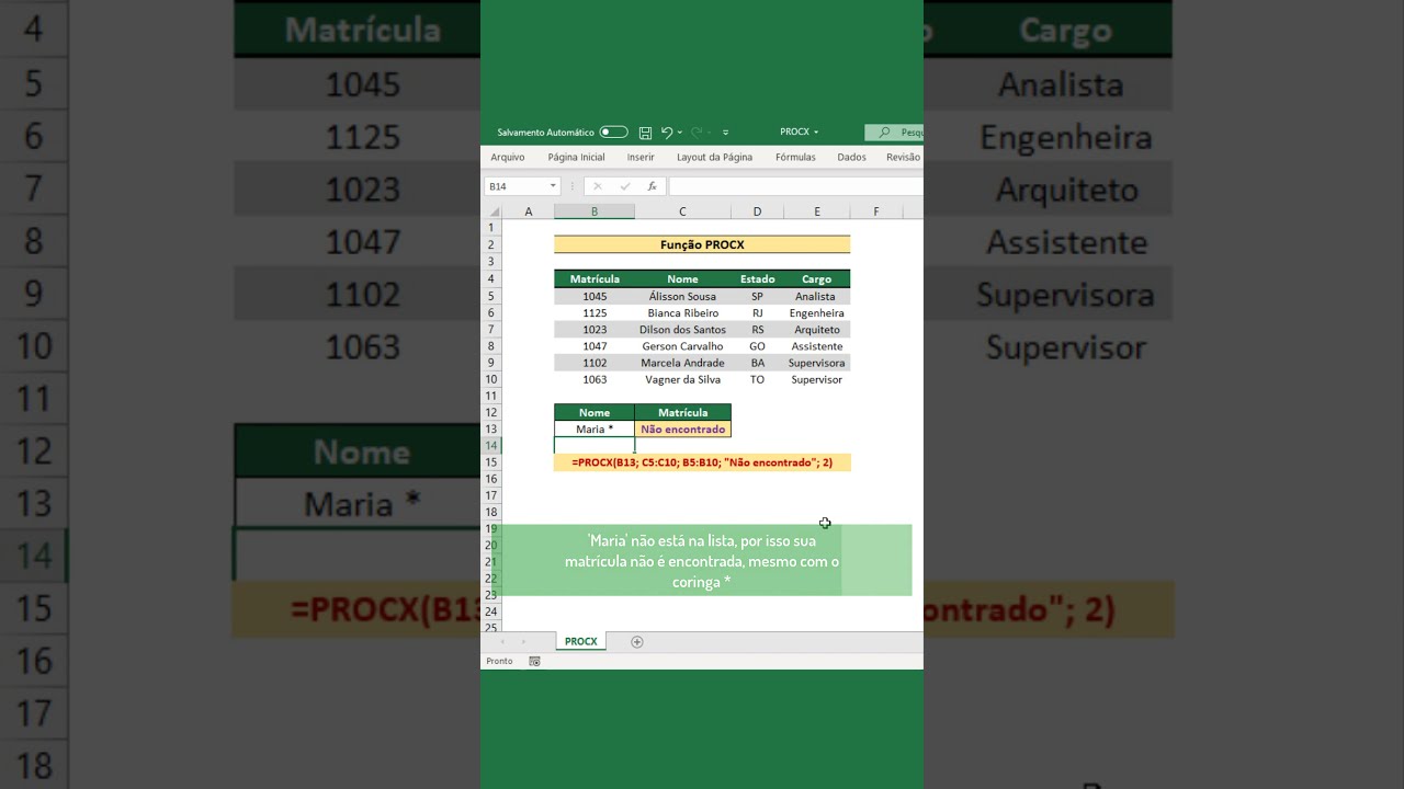 NÃO USE PROCV! USE PROCX NO EXCEL!