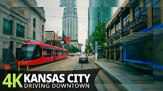 Kansas City 4K60fps  Driving Downtown  Missouri, USA