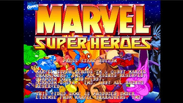 Marvel Super Heroes - Sony PlayStation - Intro & Title Screen