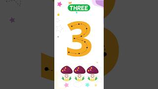 Let's Learn to Write Number Three (3) | Fun Kids' Writing Lesson #kid #rhymes