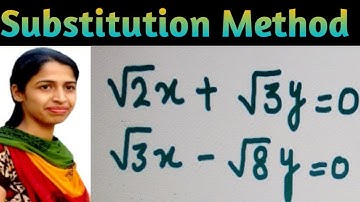 Substitution Method Class 10th ex 3.3 Q:1