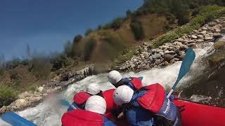 Tunnel chute backward upside down flip at middle fork American river on GoPro