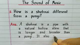 How is shehnai different from a pungi || The Sound of Music || Class 9 English || NCERT ||