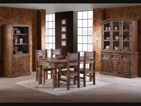 Muebles rusticos salon en mobles salvany youtube Muebles de comedor rustico antiguo