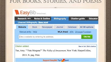 Creating Your Works Cited Page - Books, Stories, Poems, and Songs
