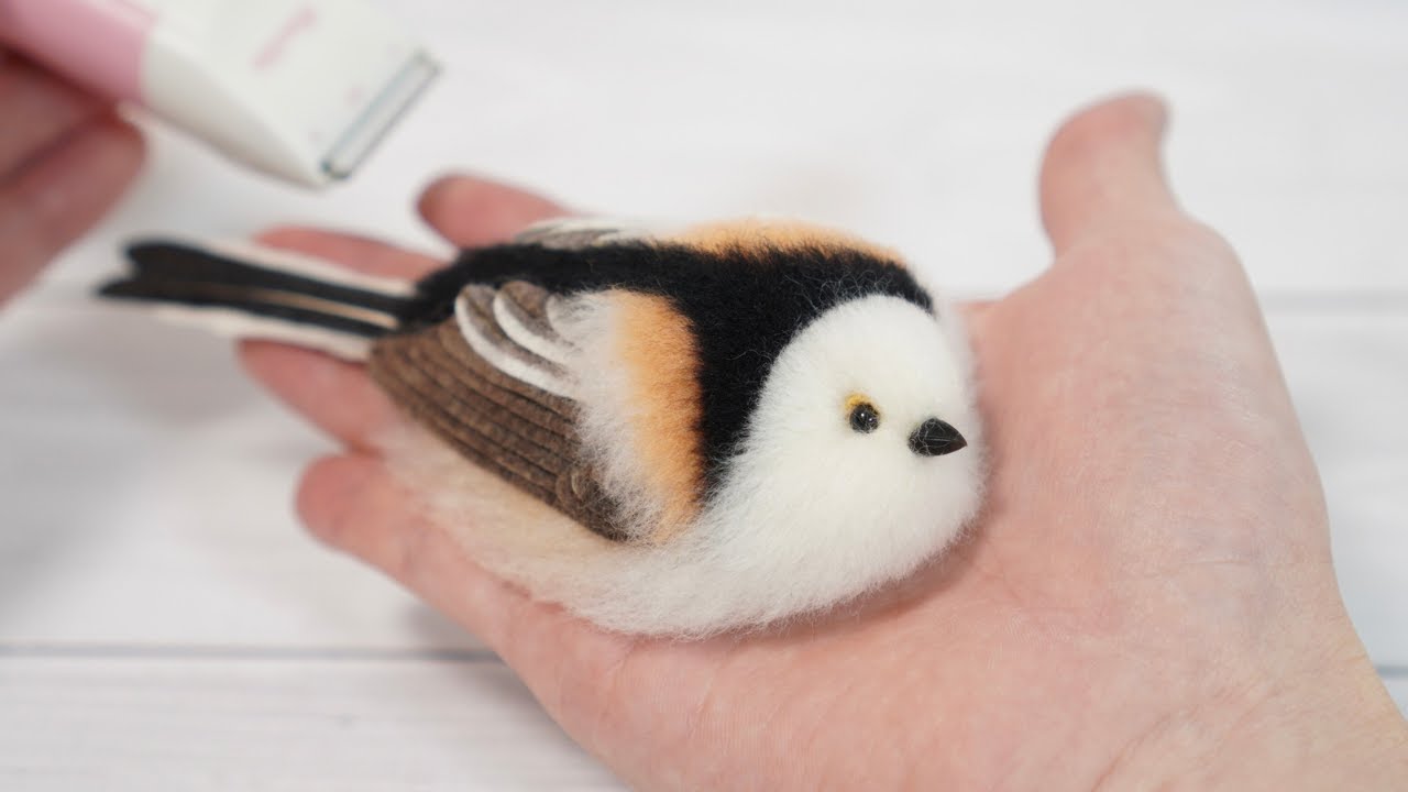 羊毛フェルトでシマエナガを作ってみました。/ How to make a Long