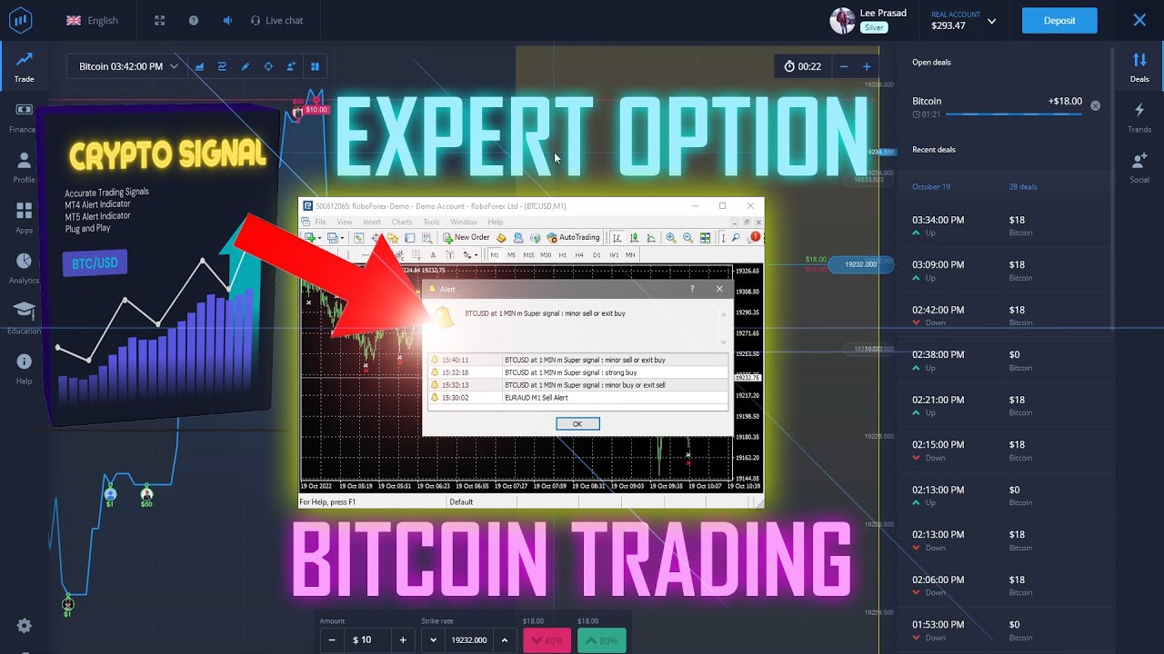 Expert Option BTC/USD Trading - Cryptocurrency