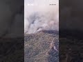 fire is  close to homes in the Stevenson Ranch community