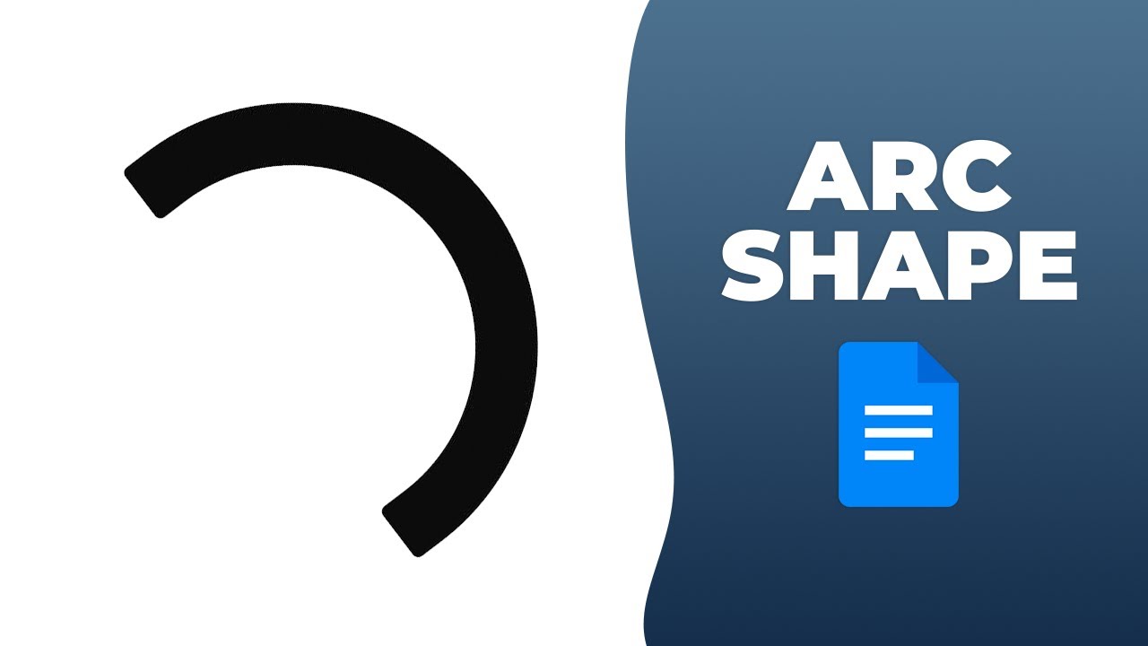 How to insert an arc shape in Google Docs