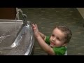 Funny Water Fountain With 2 Year Old