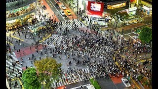 اشهر اكثر تقاطع ازدحاما في العالم في طوكيو Shibuya crossing