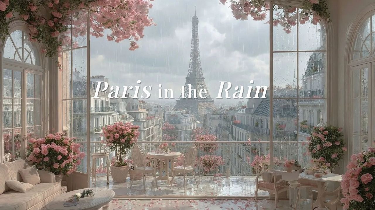 Playlist | Paris in the Rain 🌧️ French Instrumental Jazz • Calm Morning Mood