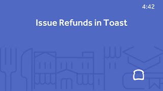Issue Refunds in Toast