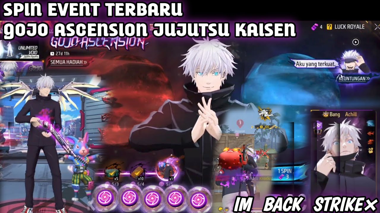 SPIN EVENT TERBARU GOJO ASCENSION JUJUTSU KAISEN HEHE Kiww