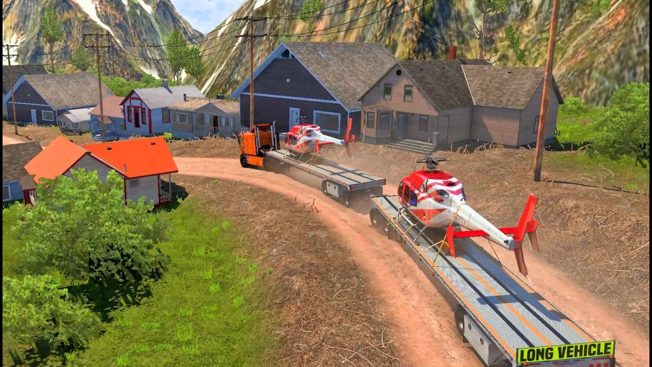 Truck: K100E. Trailer: Doble Plataforma. Carga: Helicópteros - ATS 2026 03 09 17 00 39