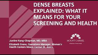 Dense Breasts Explained: What it means for your screening and health.