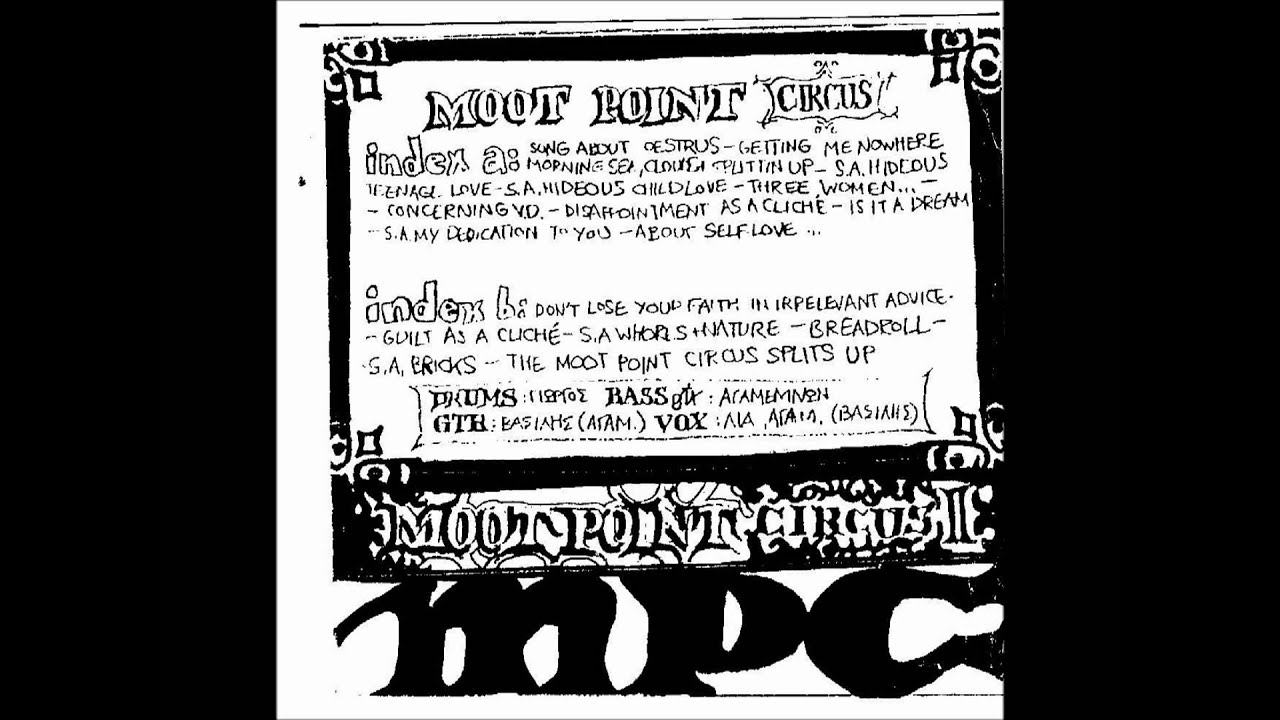 Watch MOOT POINT-Disappointment As A Cliche(1987) on YouTube Watch MOOT POINT-Disappointment As A Cliche(1987) on YouTube