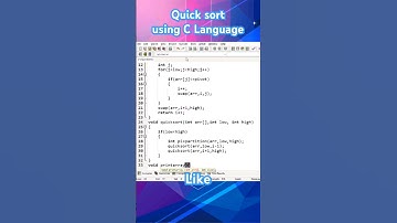 Quick sort using C Language